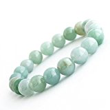 One&Only Jewellery 【鑑別書付】 ミャンマー産 天然無着色 本翡翠 ジェダイト 10mm ブレスレット 5月誕生石