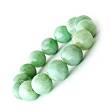 One&Only Jewellery 【鑑別書付】 ミャンマー産 天然無着色 本翡翠 ジェダイト 14mm ブレスレット 5月誕生石