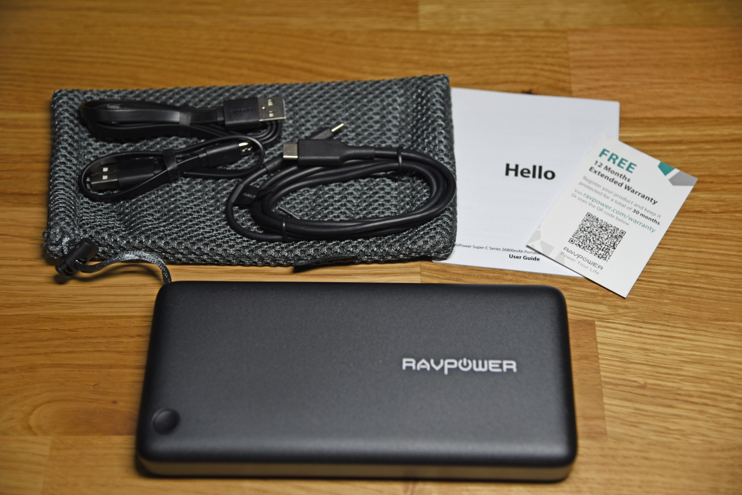 大容量のモバイルバッテリーRAVPower 26800mAh USB-Cを買いました