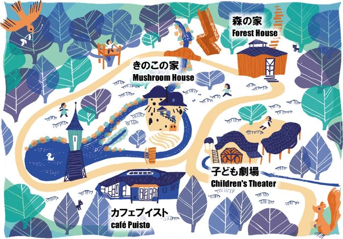 トーベ・ヤンソンあけぼの子どもの森公園の地図