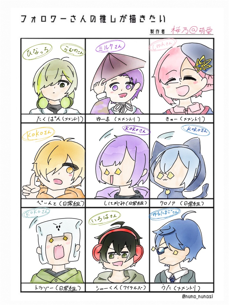 フォロワーさんの推しが描きたい！ - harichuのブログ