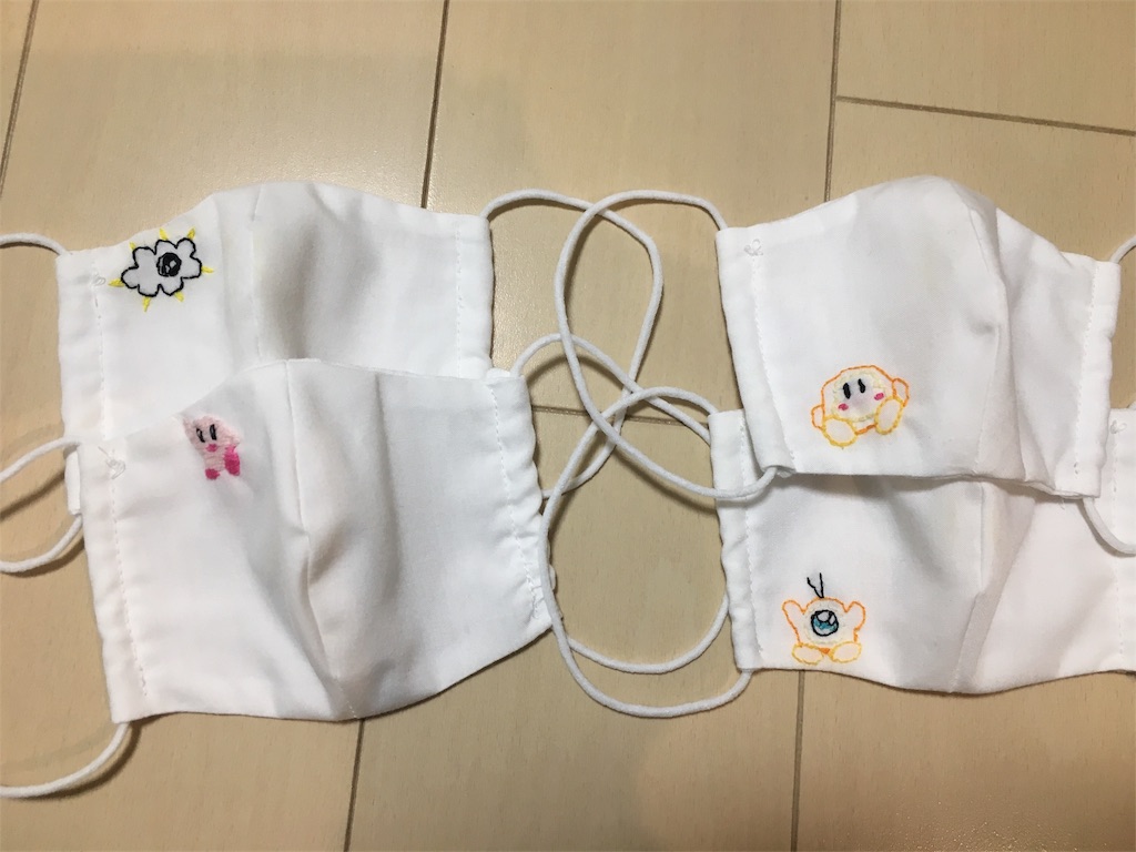 子供のマスクをハンドメイド カービィリクエスト ハンドメイドネタ帳