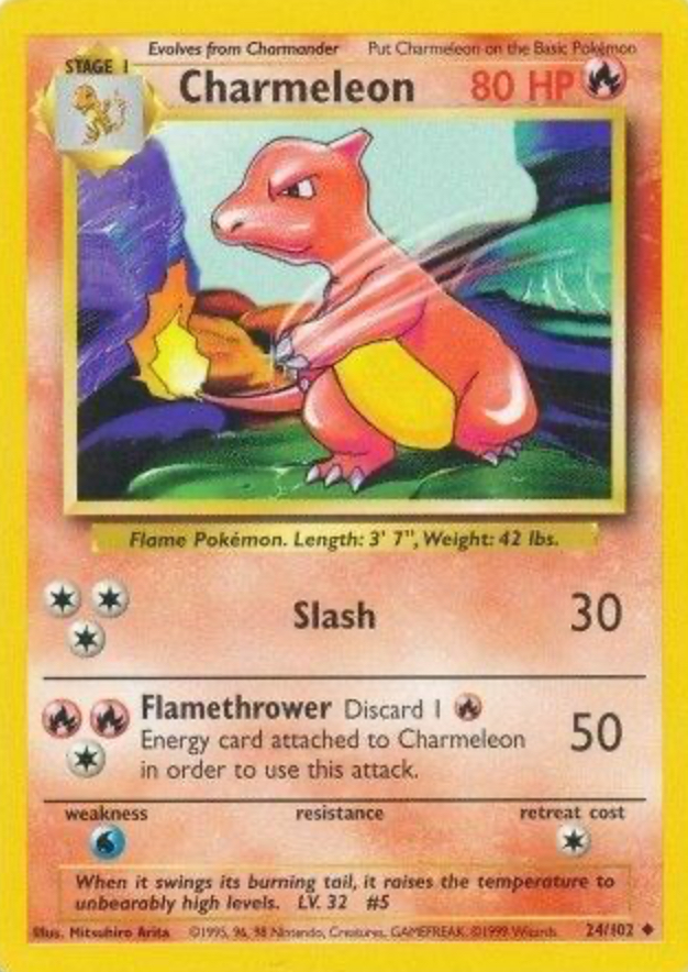 Pokemon Base Set Unlimited Edition card