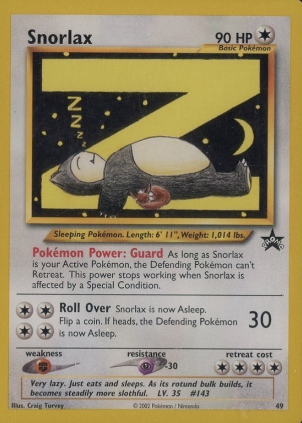 English Snorlax Black Star Promo 49