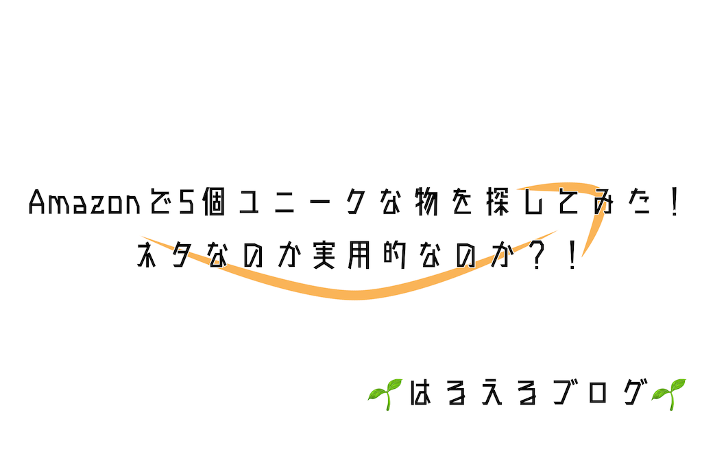 Amazonで5個ユニークな物を探してみた ネタなのか実用的なのか はるえるブログ