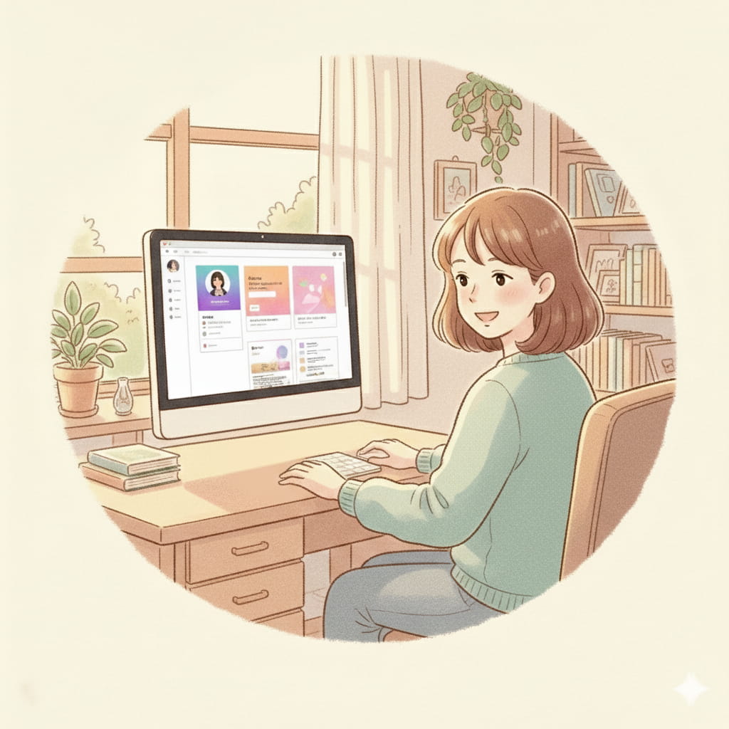 AIで作るよりも簡単にできた。Canvaでの作成方法