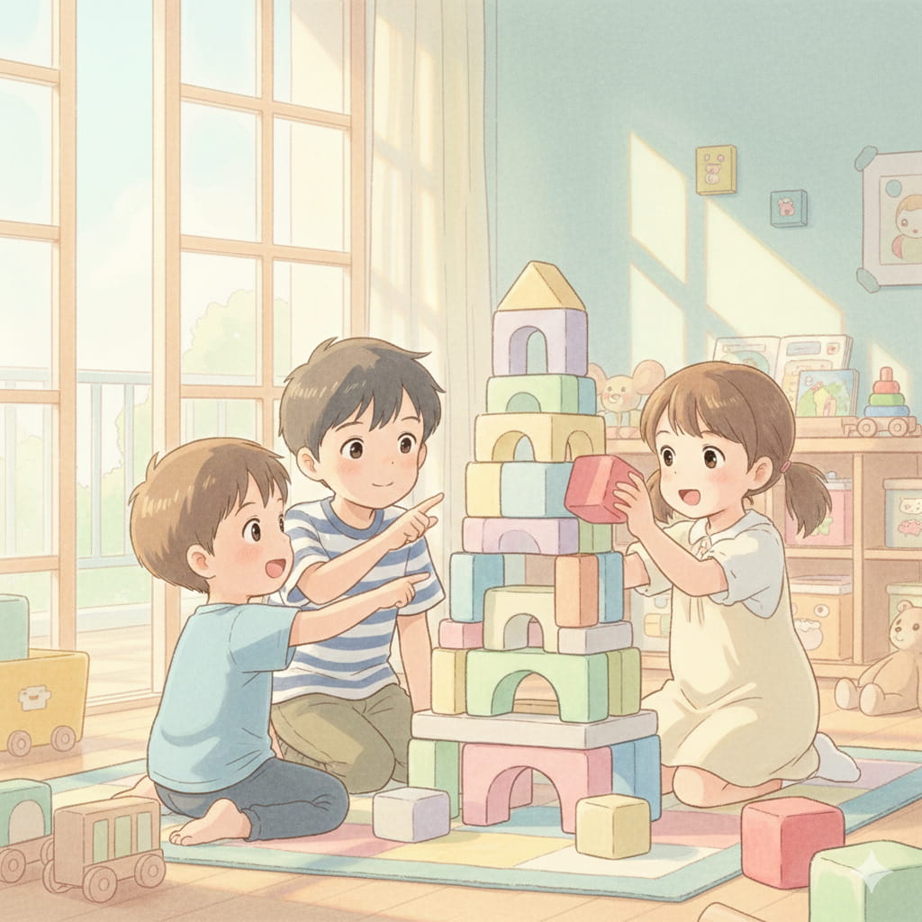 ことばがうまく話せなくても、一緒に楽しく遊べる