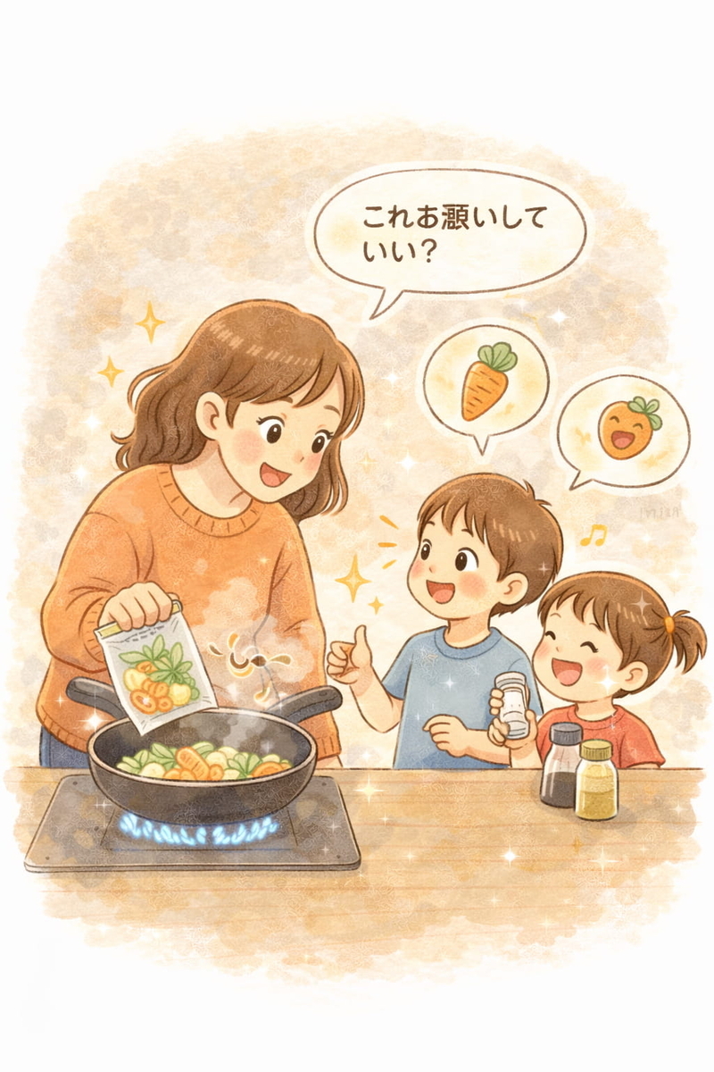 あこがれの子どもと一緒に楽しく料理ができた
