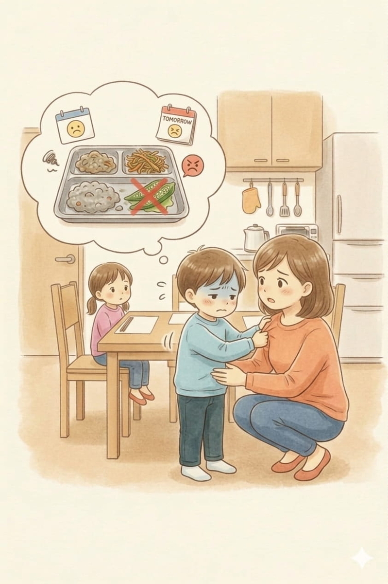 寂しいだけが泣く理由じゃない。他に理由もある　給食嫌