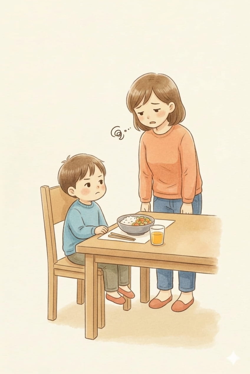 ごはんは食べません　毎日残す　私は残飯整理