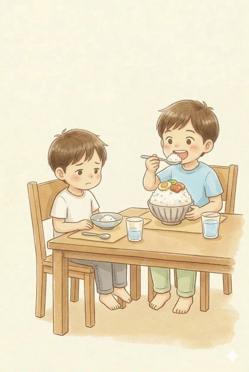 たくさん食べる子も　少なくても大丈夫な子も　いろいろ