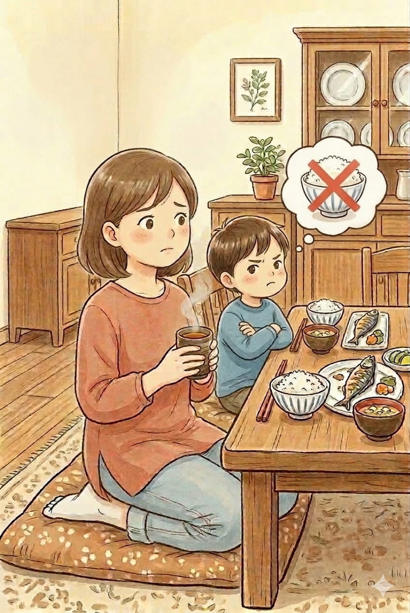 白ご飯にがて