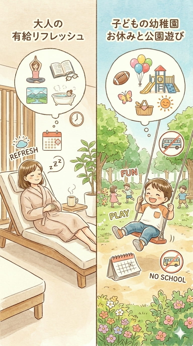 休む日があってもいい！　子どもも休みたい　有給