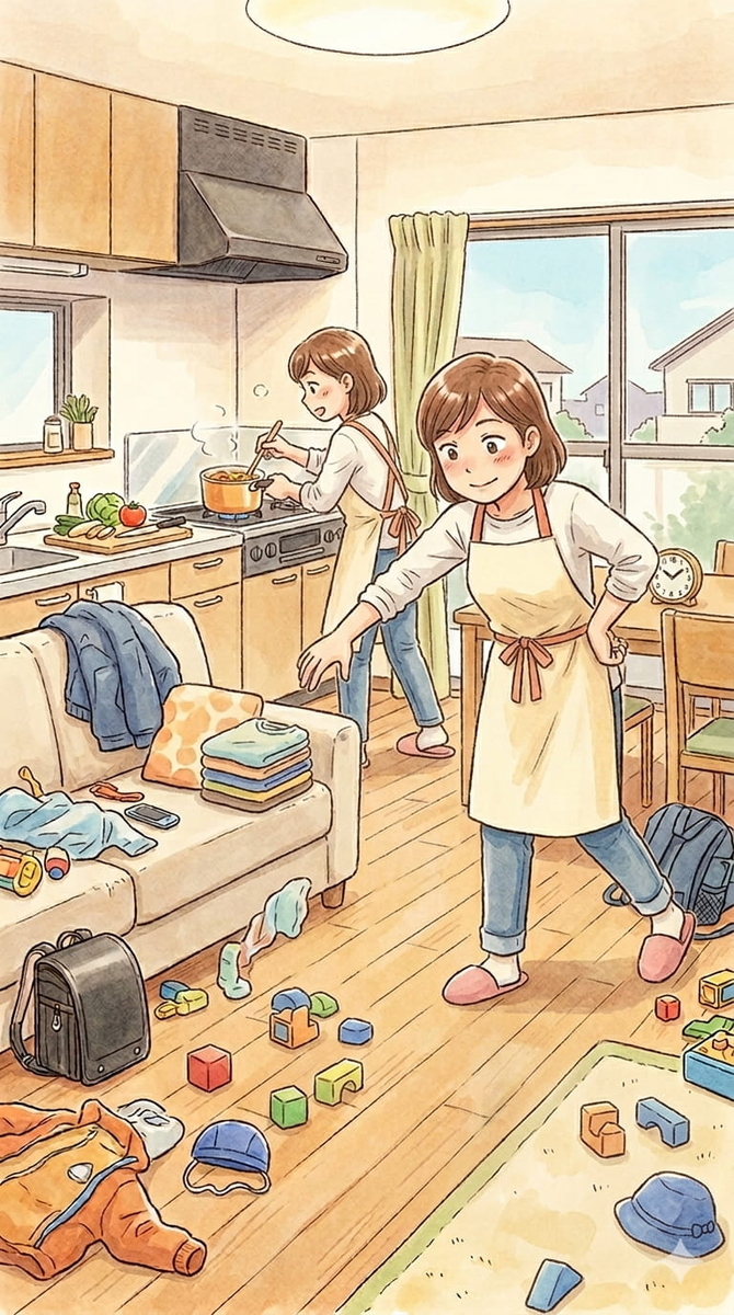 子ども習い事中 自由時間 座る時間ない 忙しい 仕事は山ずみ