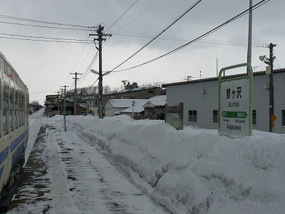 鰺ケ沢にて