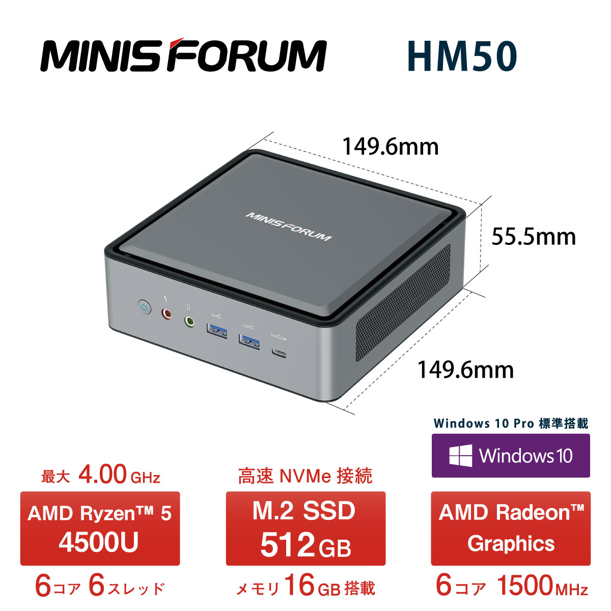 MINISFORUM HM50 を買いました【開封】 - Harunobu の雑記