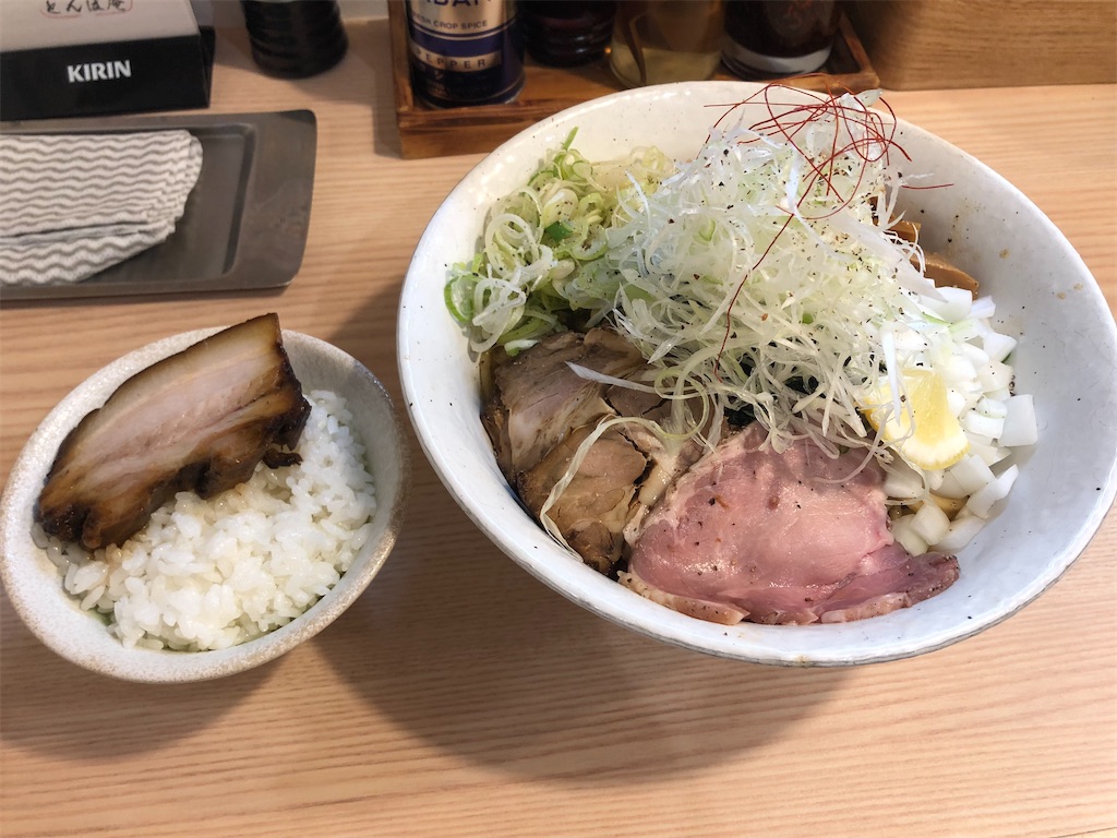 麺屋 とんぼ庵 まぜそば 半ライス 秋田県秋田市 主にラーメン こってり系からあっさり系まで