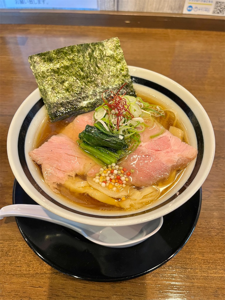 煮干結社 鹿道山』③「特製秋刀魚らーめん+ニボ☆めし」岩手県盛岡市長