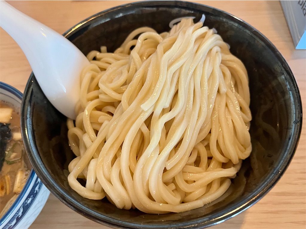 にぼshin. 盛岡店』⑭「つけ麺+豚カス丼+煮たまご」岩手県盛岡市南仙北