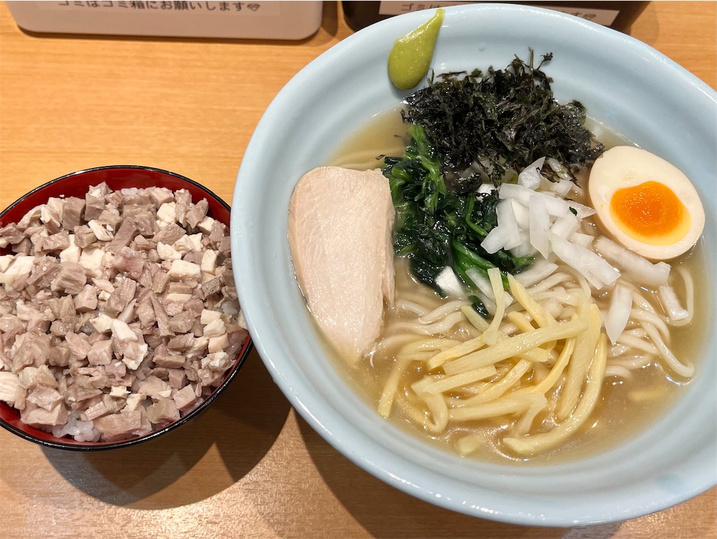 the.ZONE』③「雲丹の冷しら～めん(限定)+ほぐしチャーシュー丼」秋田