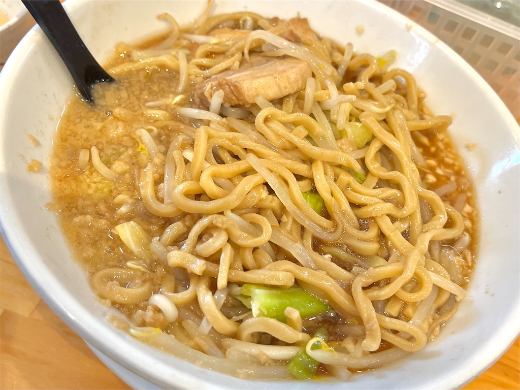 Mac (Apple) - ラーメン太郎2様 Jiro-style] Butaho. Butaken slurps down a new Jiro-style