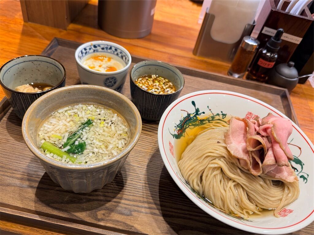 水原製麺2』「特上昆布水つけ麺+麺300g+海老ワンタン2個」岩手県盛岡市