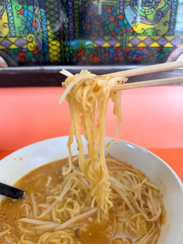 とんとん』「Eセット(辛しネギミソラーメン+半チャーハン+サラダ+