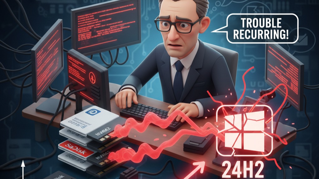 警告】Windows 11 25H2アップデートで再びNVMe SSD問題発生！WD