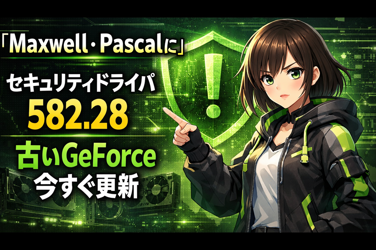 Maxwell・Pascal世代に「最後まで効く」NVIDIAセキュリティドライバ