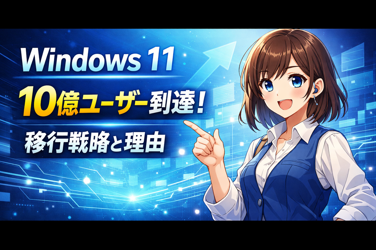 MicrosoftのWindows 11が「10億ユーザー」到達 Windows 10より150日