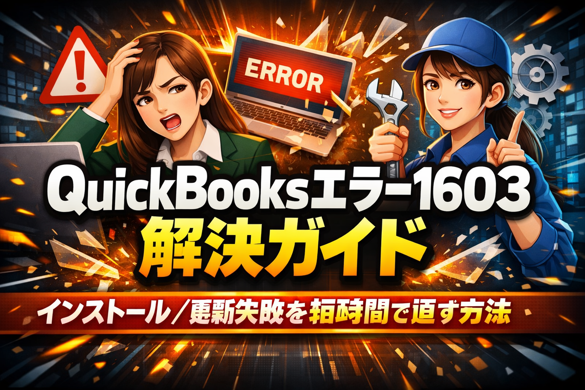 QuickBooks Error 1603の解決ガイド：インストール／更新失敗を短時間で直す方法 - エラー大全集