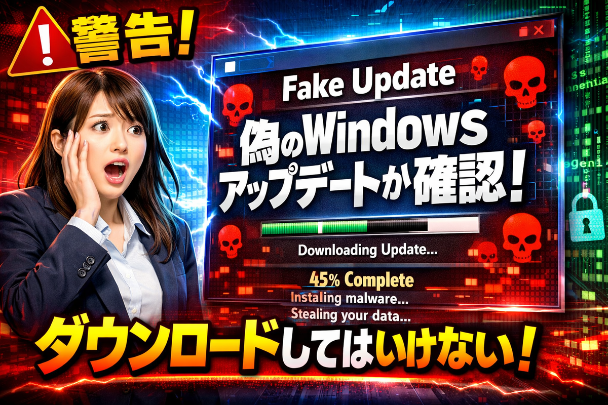 要警告：偽の Microsoft Windows アップデートが確認 — ダウンロードし