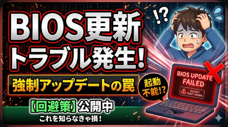 HP高級ノートPCで起動不能トラブル発生！強制BIOSアップデートの罠と今