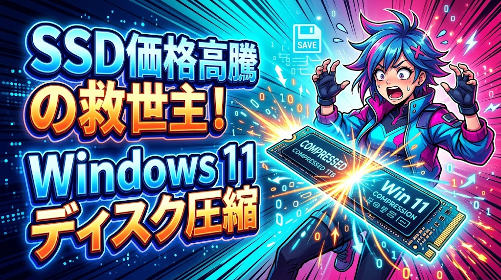 2026年最新】SSD価格高騰の救世主！Windows 11ディスク圧縮の安全な