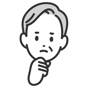 困っている男性の顔