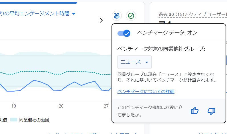 ベンチマーク機能が登場