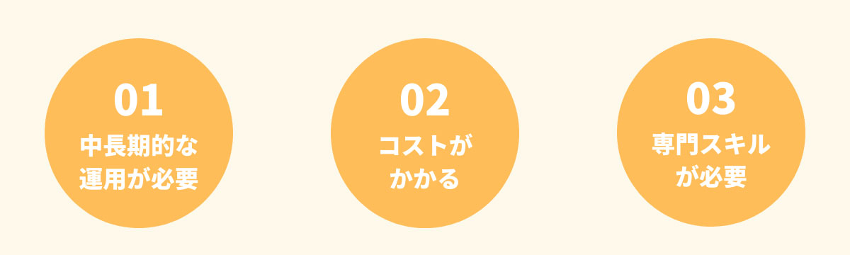 オウンドメディアのデメリット