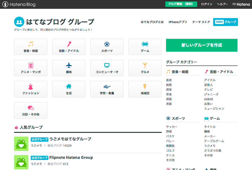 ブログ グループ