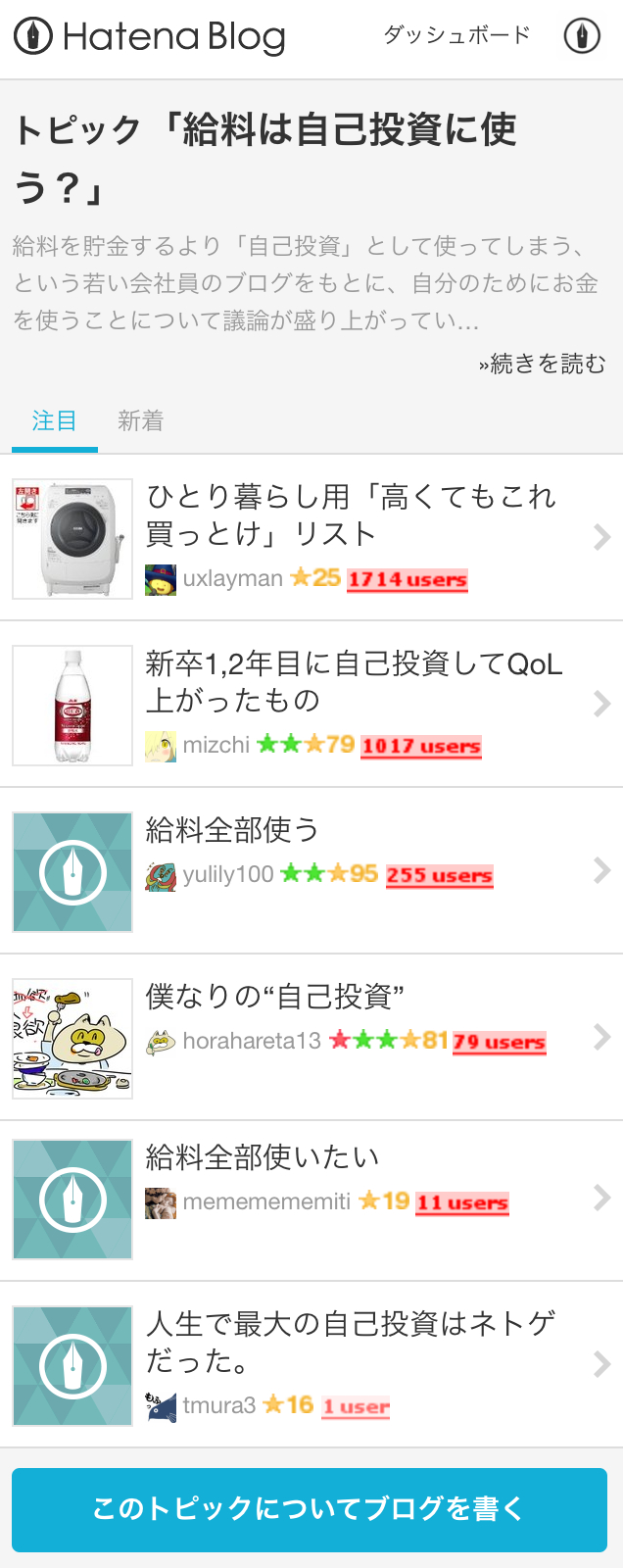 トピック「給料は自己投資に使う?」ページ トピック「給料は自己投資に使う?」ページ