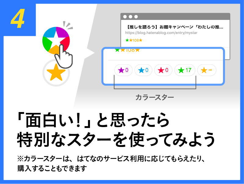 面白い！と思ったら特別なスターを使ってみよう