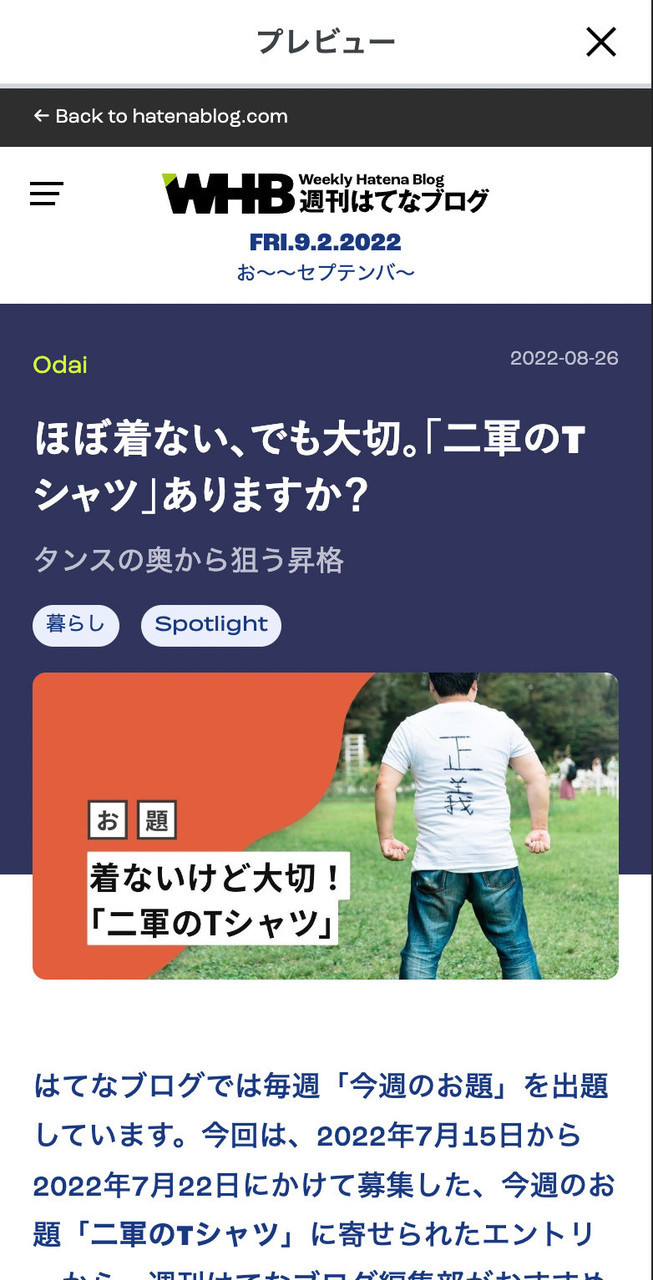 プレビュー画面のスクリーンショット