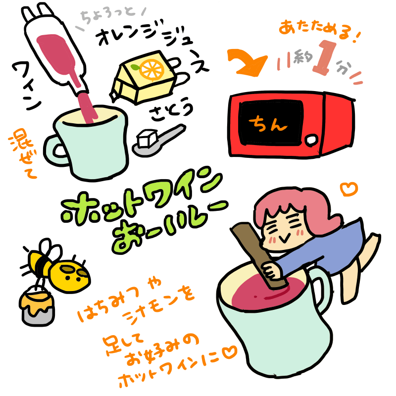 ホットワインおーいしー