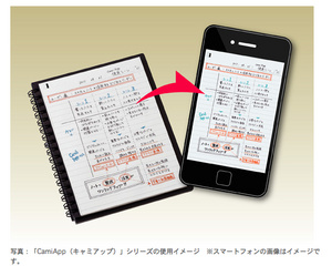 手書きのノートを撮影してデータ化！ コクヨがスマートフォン対応 