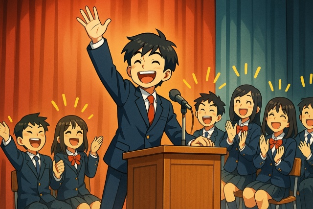 生徒会選挙で笑いをとる演説アイデア集・つかみから締めまで高校生にウケる - 純情な毎日