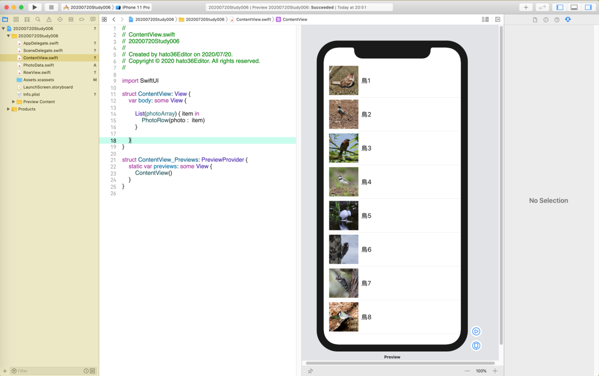 Swiftuiの勉強 2日目 鳩ブログ Swiftuiの勉強 2日目 鳩ブログ
