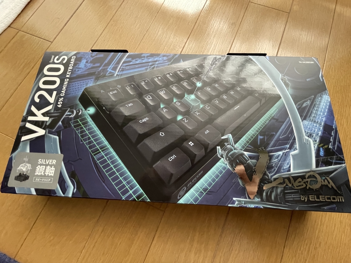 ELECOM ゲーミングキーボード V CUSTOM VK200 のレビュー記事です 