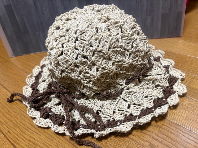 ペーパーヤーンハット Crochet Bucket Hat with Paper Yarn Tutorial | Sun Hat