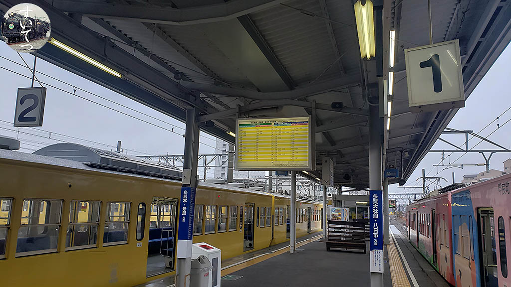 近江鉄道：駅の案内表示 -7- 番線表示 - 気ままな 汽車好き
