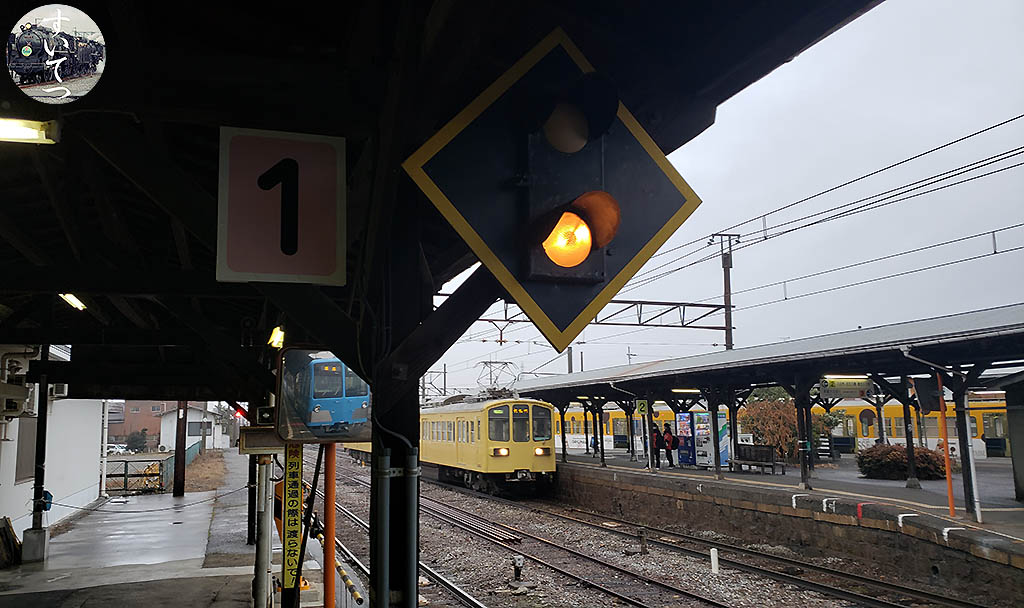 近江鉄道：駅の案内表示 -7- 番線表示 - 気ままな 汽車好き