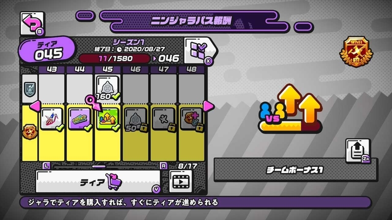 ニンジャラ ティア 確認